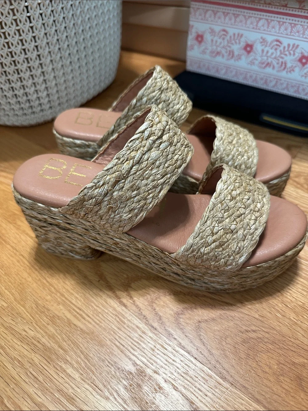 BEACH by Matisse Woven Platform Slide Sandals by